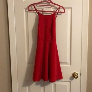 Red mini dress